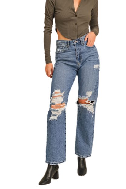 “JUNE” HIGH RISE DAD JEANS