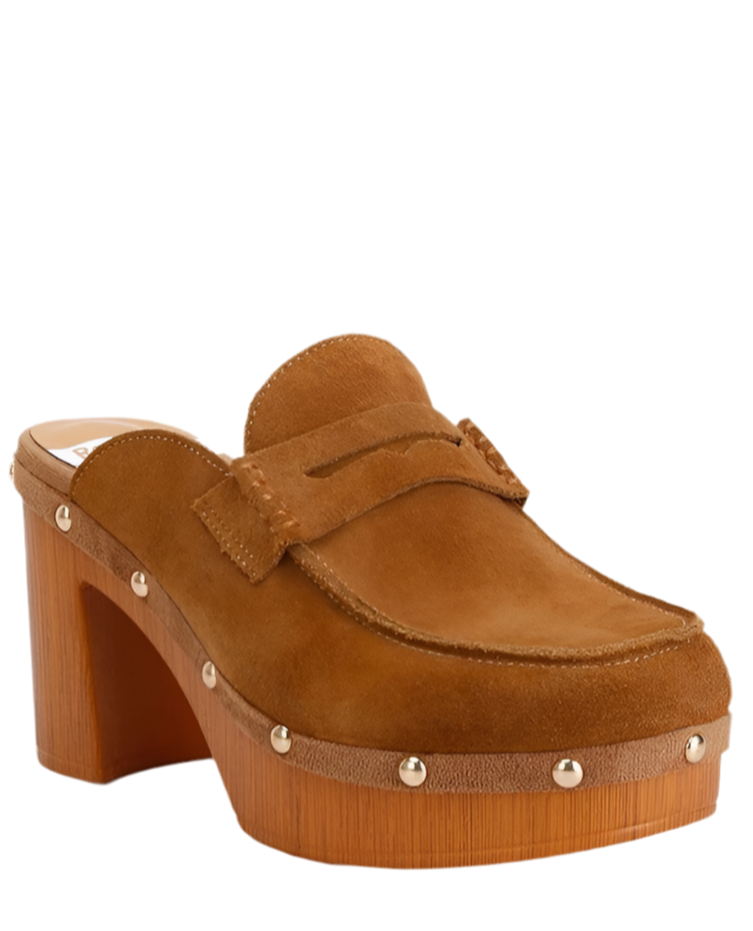 “RILEY” Suede Platform Clogs