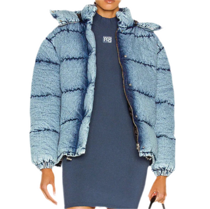 MIU MIU Denim Puffer Jacket