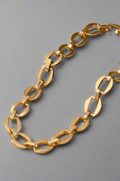 “NIQUE” Brass Chunky Chain  Necklace