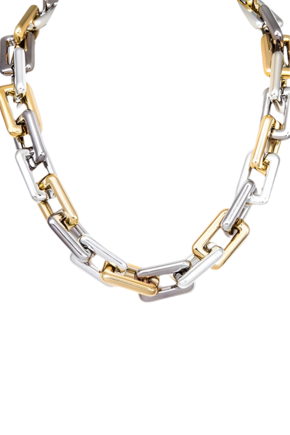 SANDRA Mix Tone Resin Chain Iconic Necklace