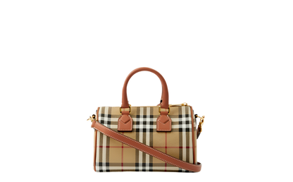 BURBERRY CHECK MINI BOWLING BAG