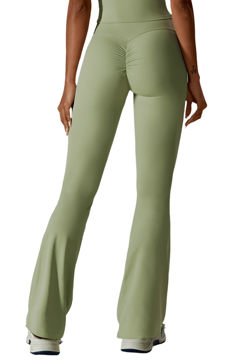 HIGH-RISE STRETCH FLARE PANTS