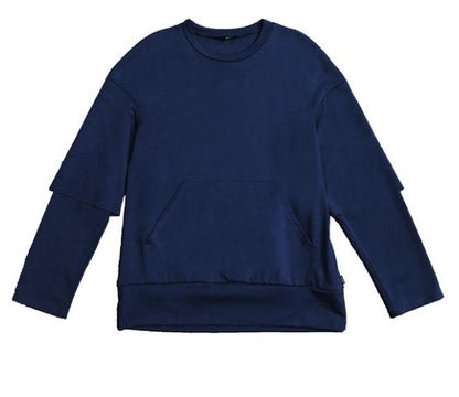 Mens Double Layered Pullover Sweatshirts