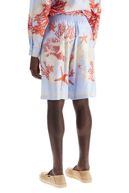 Versace Versace baroque silk bermuda set