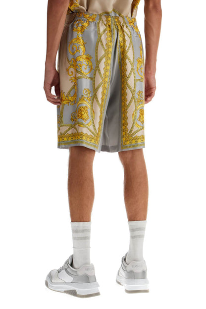 Versace Versace silk bermuda shorts 'cup of