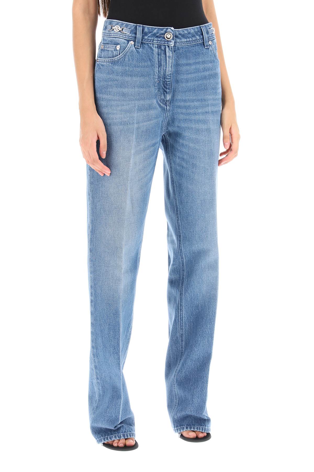 Versace Versace boyfriend jeans with tailored crease