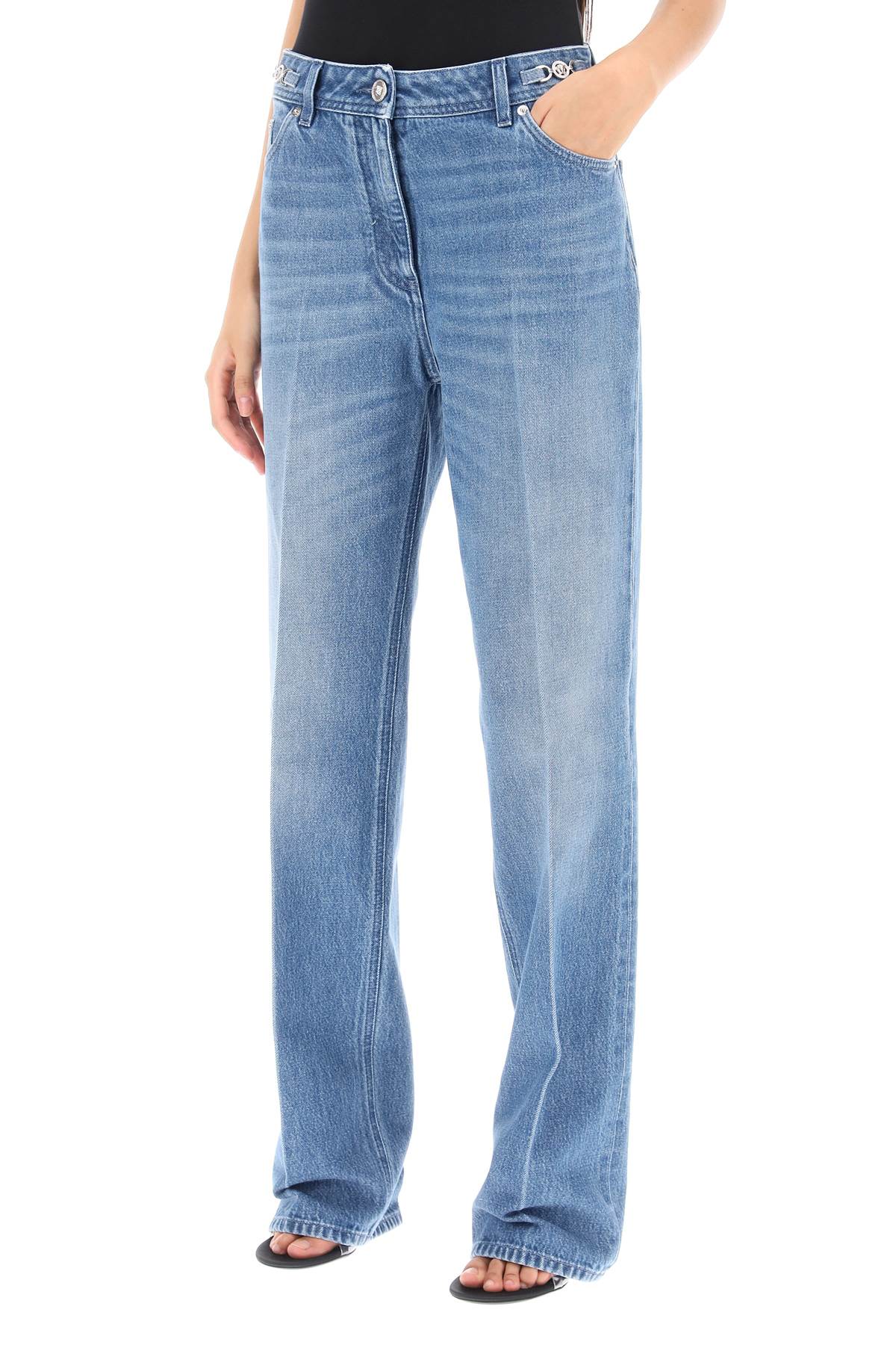 Versace Versace boyfriend jeans with tailored crease