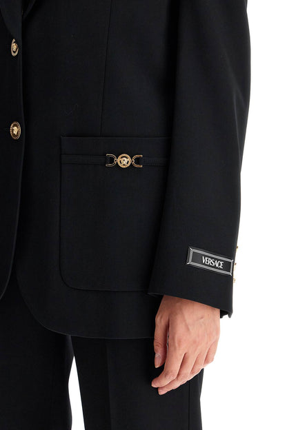 Versace Versace single-breasted wool stretch blazer