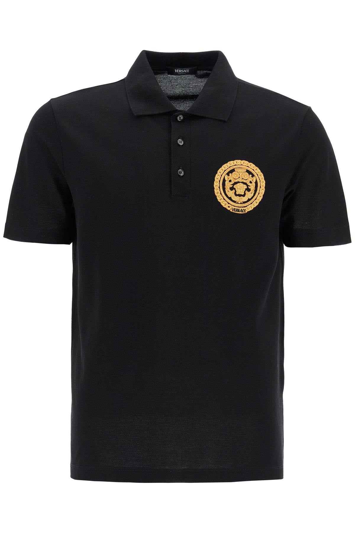 Versace Versace chain crest polo shirt