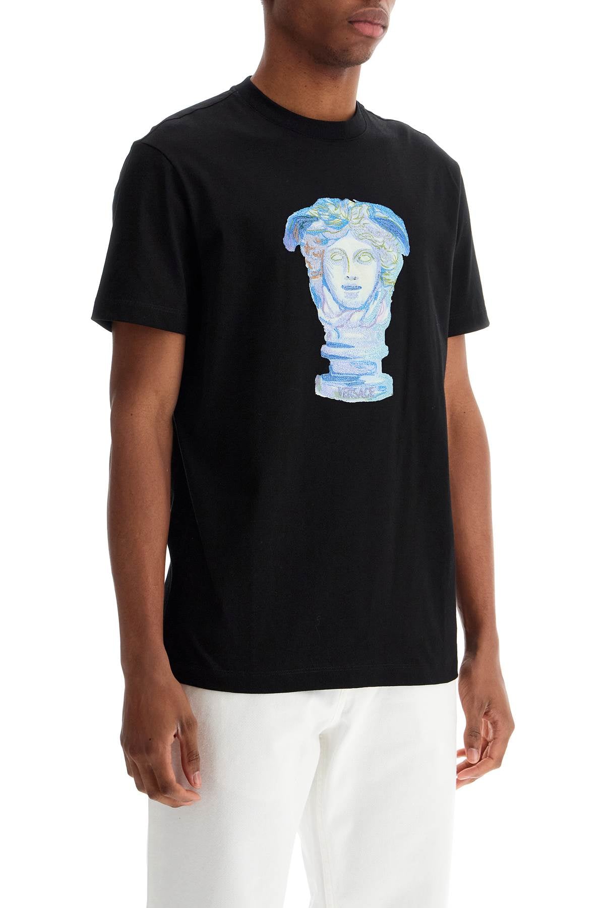 Versace Versace 'medusa gallery embroidered t-shirt