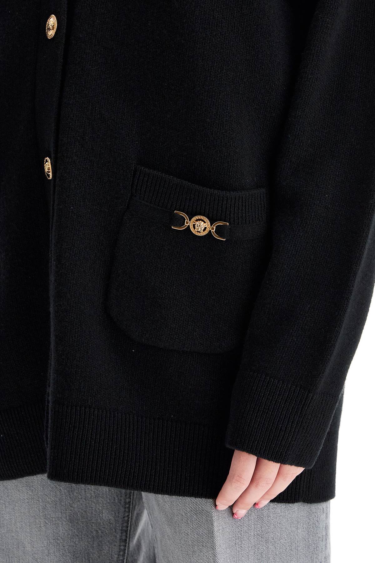 Versace Versace boxy wool and cashmere cardigan