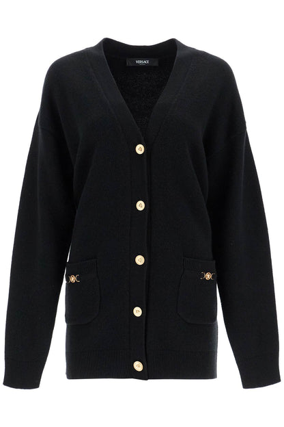 Versace Versace boxy wool and cashmere cardigan