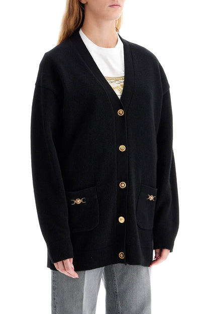 Versace Versace boxy wool and cashmere cardigan