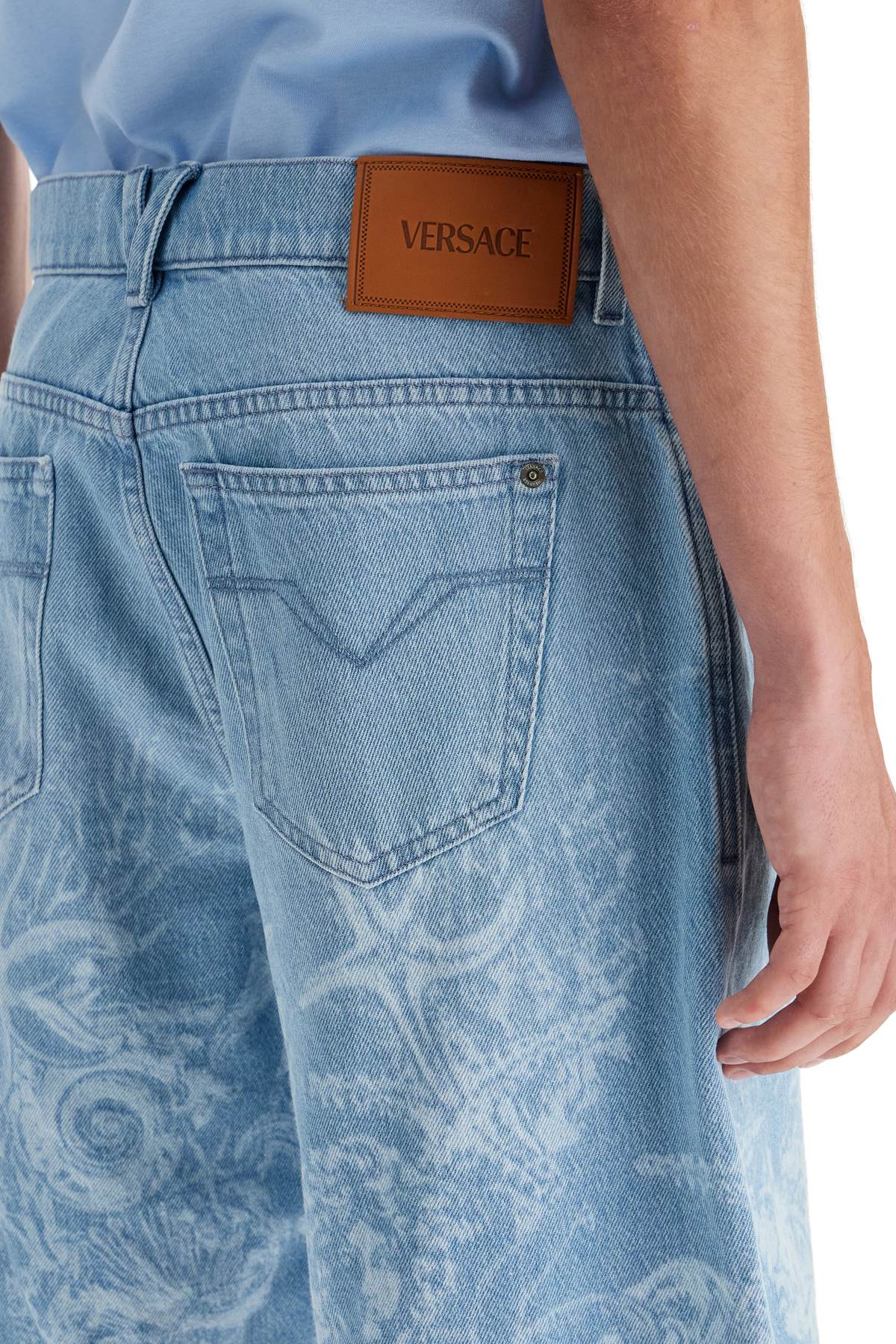 Versace Versace "baroque sea denim lasered