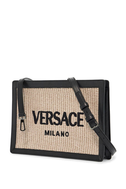 Versace Versace raffia pouch for