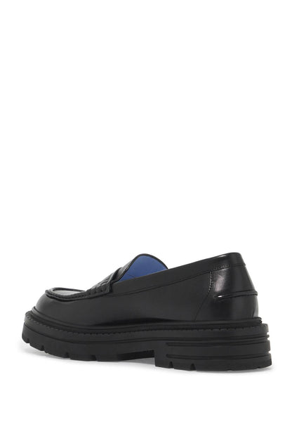 Versace Versace smooth leather adriano loafers in