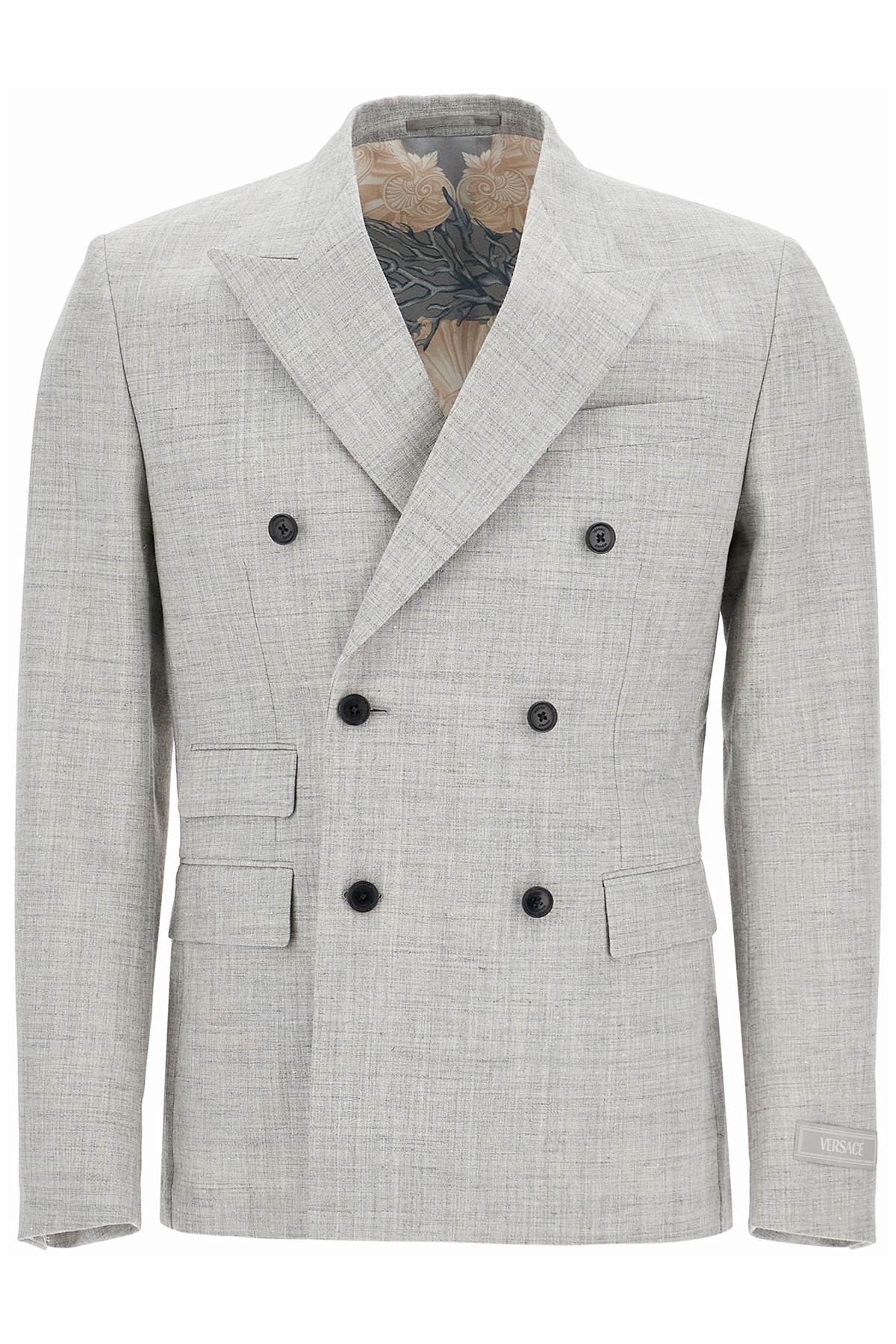 Versace Versace double-breasted wool blend blazer