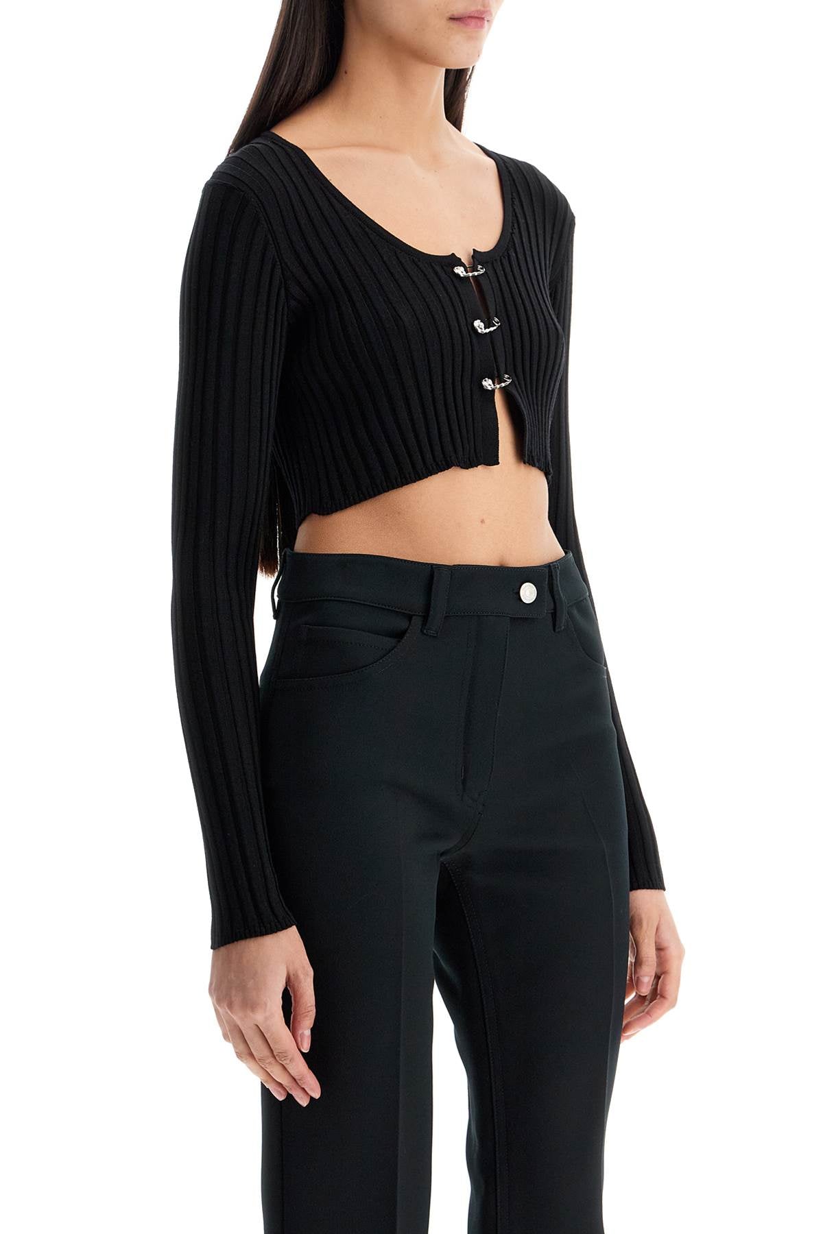 Versace Versace 'cropped safety pin cardigan