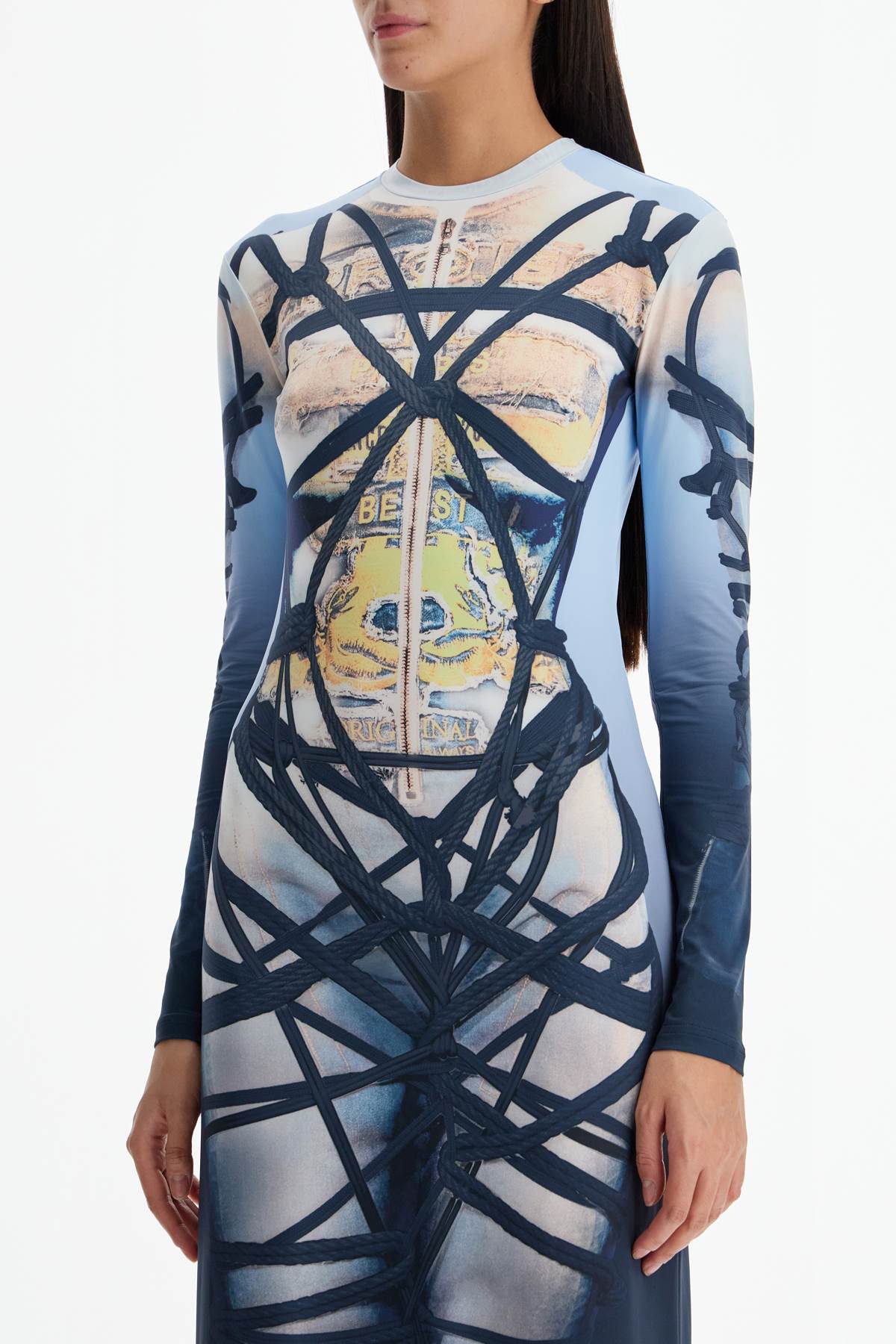 Y Project Y Project long bondage print dress