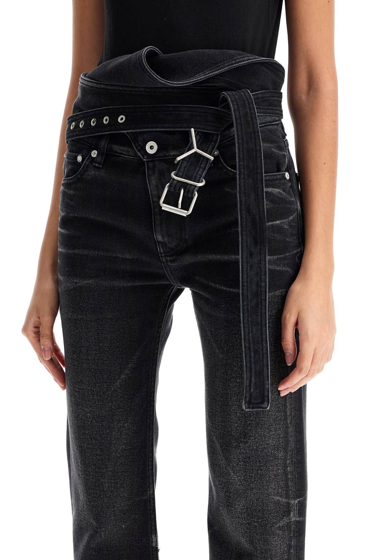 Y Project Y Project bootcut jeans with criss-cross