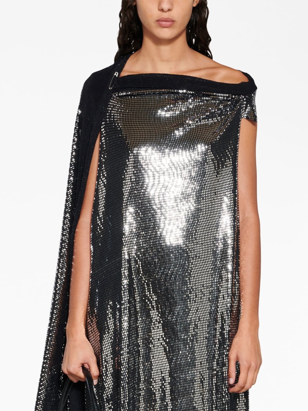 Balenciaga Metallic Effect Midi Dress