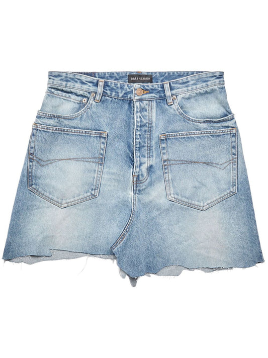 Balenciaga Denim mini skirt in organic cotton