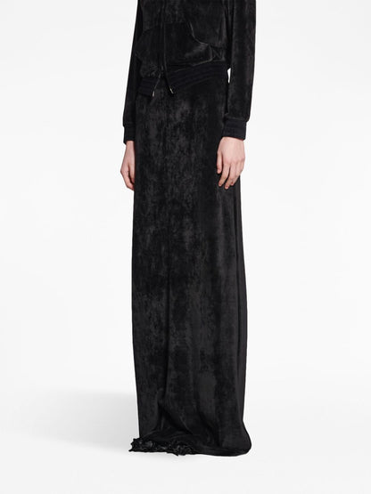 Balenciaga velvet-effect high-waisted skirt