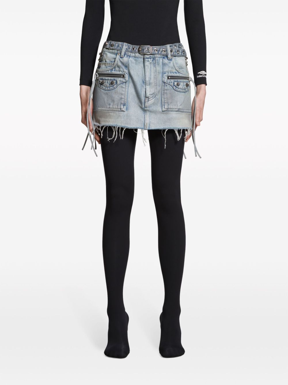 Balenciaga Cagole denim miniskirt