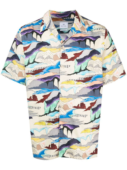 PS By Paul Smith short-sleeve organic-cotton shirt