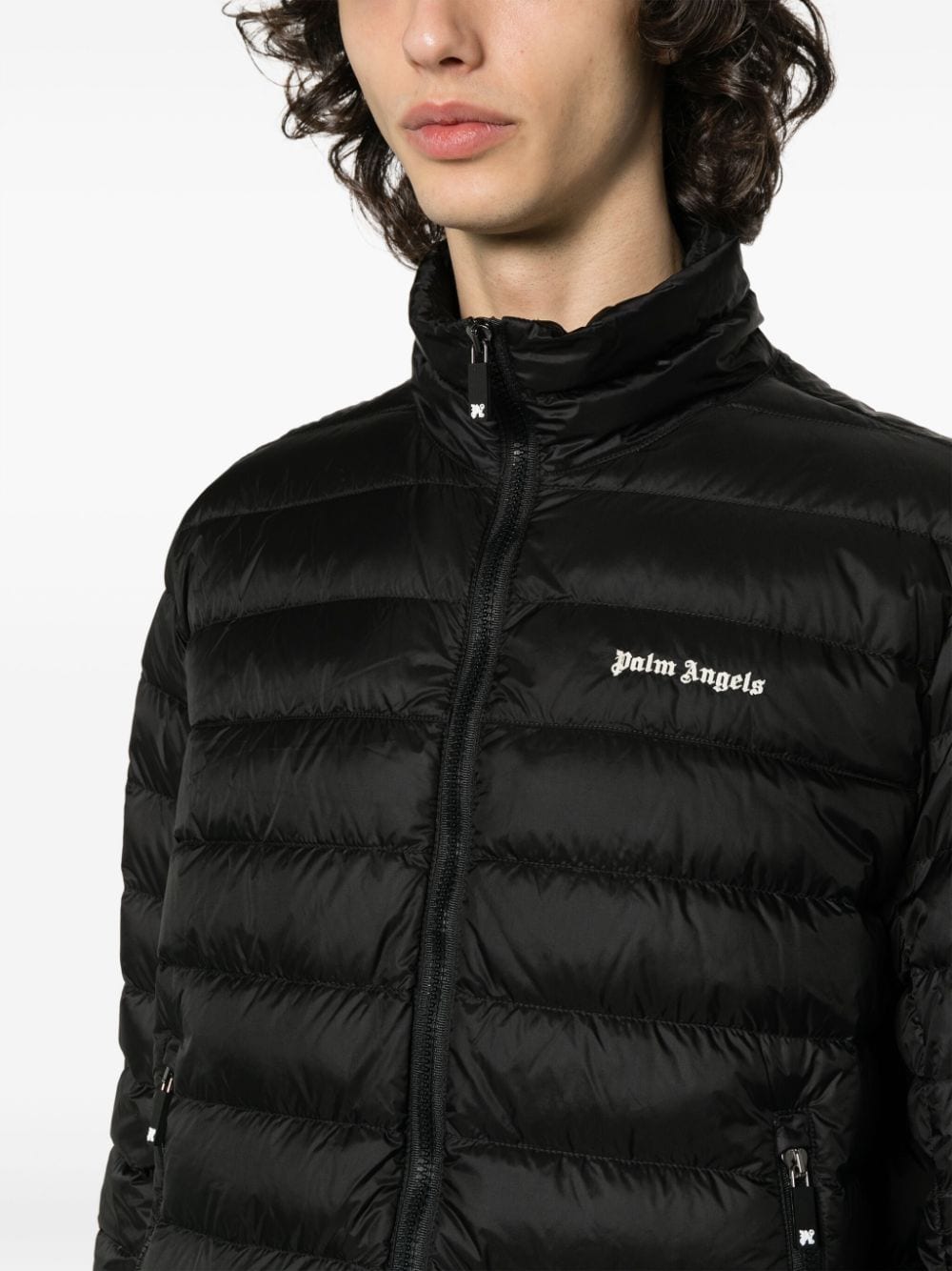 Palm Angels logo print down jacket