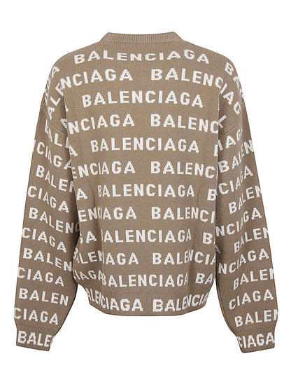 Balenciaga Intarsia Logo Sweater