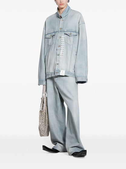 Balenciaga Denim jacket with flap pockets and drop shoulder