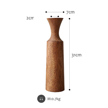 Log Mori Series Candlestick Old Soft wood