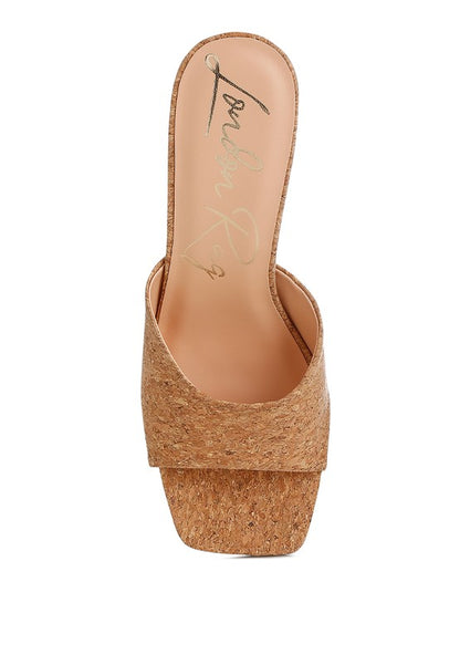 “SHILO” Cork Wedge Sandals