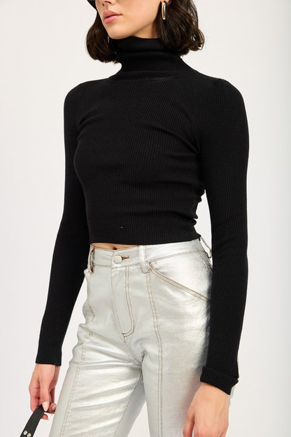 “ALEXANDREA” TURTLE NECK LONG SLEEVE TOP