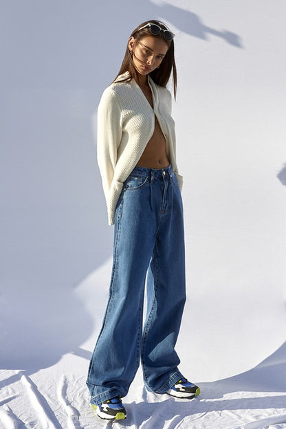 HIGH RISE WIDE LEG JEANS