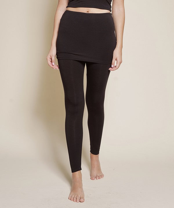 BAMBOO PRE WASHED One Piece Skirted Legging