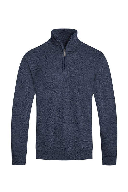 Mens Knit Quarter Zip Sweater