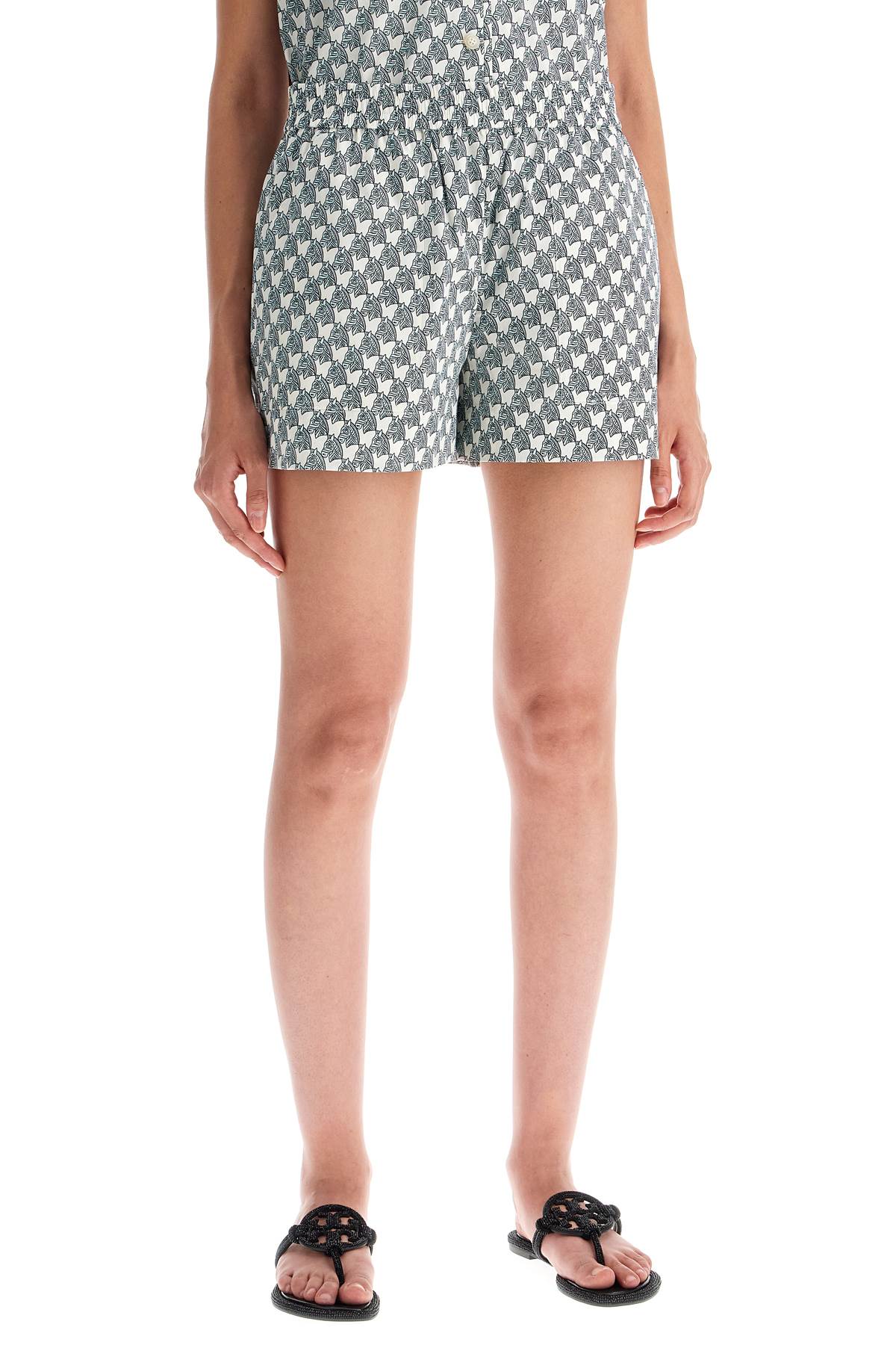 Tory Burch Tory Burch printed poplin shorts for