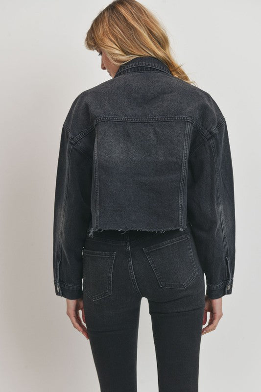 “GABBY” CROPPED BF DENIM JACKET