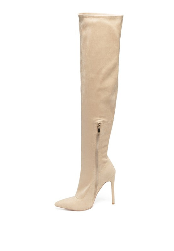 “TILERA” Stretch Over The Knee Stiletto Boots