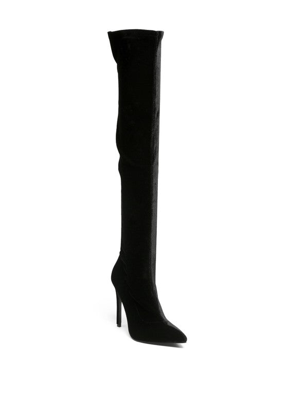 “TILERA” Stretch Over The Knee Stiletto Boots