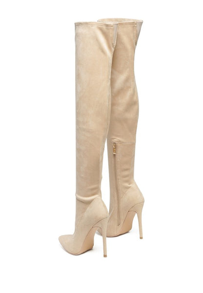 “TILERA” Stretch Over The Knee Stiletto Boots