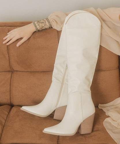 “KLARA” Knee-High Western Boots