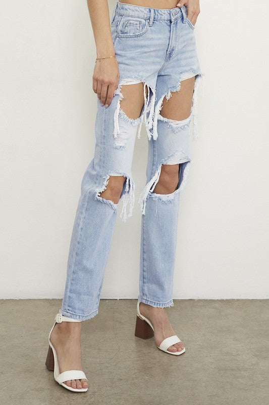 HIGH RISE BAGGY JEANS