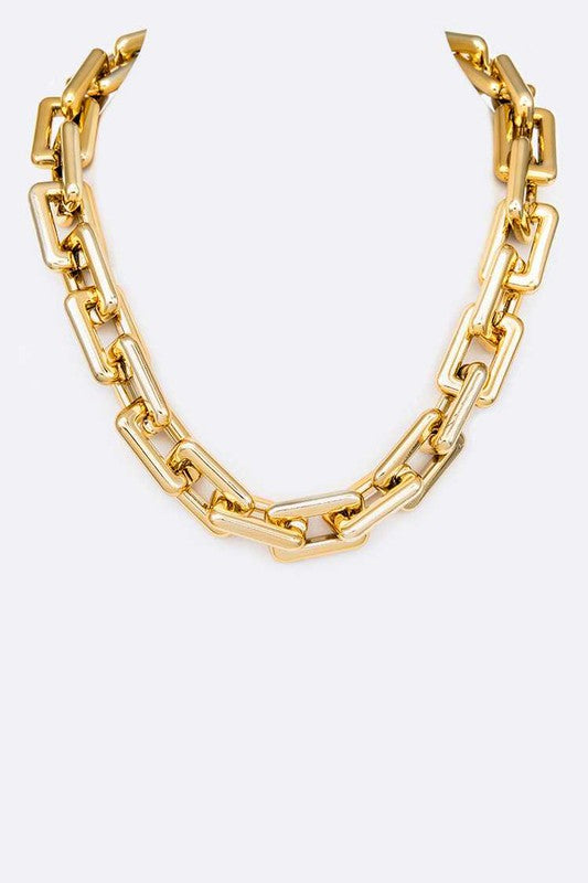 Mix Tone Resin Chain Iconic Necklace