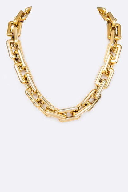 SANDRA Mix Tone Resin Chain Iconic Necklace