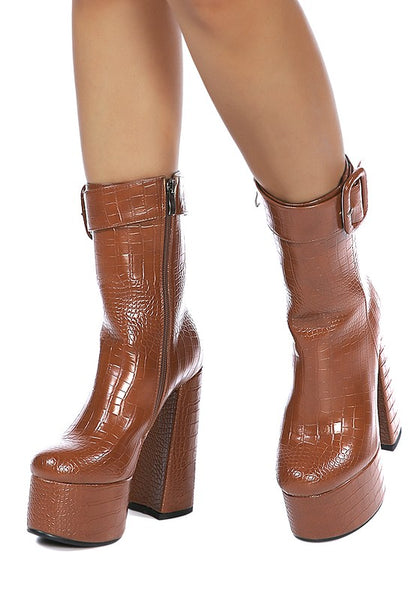 “MICHELLE” Platform Bootie