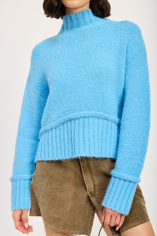 “SIENNA” TURTLE NECK BODY SWEATER